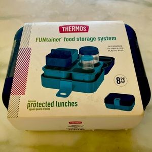 Thermos 8-Pieces Funtainer Food Storage System Navy/Teal